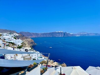 village island in santorini