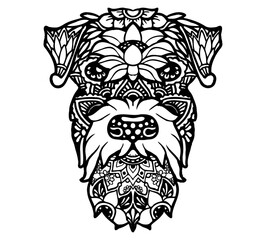 Kerry Blue Terrier Mandala Tattoo	