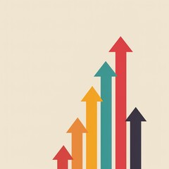 business graph with arrow