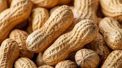 Close-up of a Heap of Peanuts in Their Shells