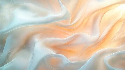 Obraz premium Smooth, flowing cloth background with a delicate, elegant texture in light, soft colors.