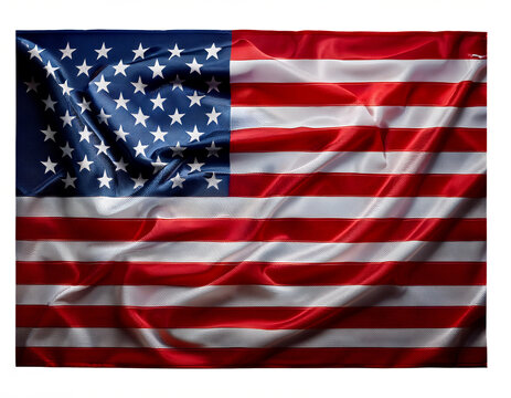 American flag isolation set on PNG