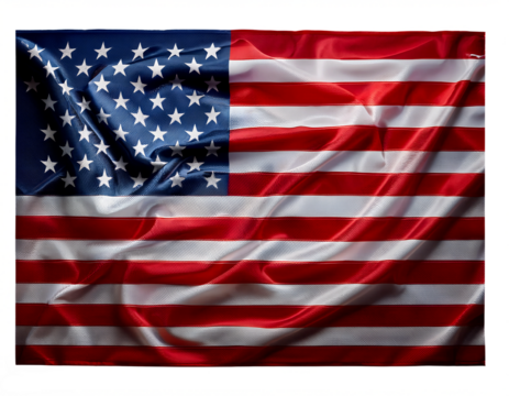 American flag isolation set on PNG