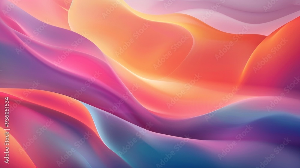 Aufkleber A mesmerizing array of colors flows together, creating soft curves that evoke a sense of tranquility and artistic beauty in a dreamlike abstraction