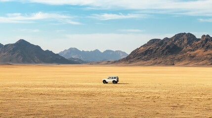 Fototapeta premium Off-Road Journey in a Desert Landscape