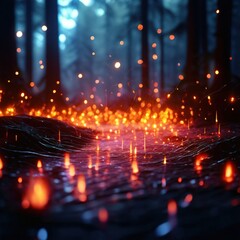 Fototapeta premium the AI Image Generator, Illustrated in Dynamic Digital Art with and Impressionistic Styles