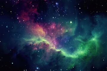 Obraz premium Beautiful nebulae and stars in the night sky. Supernova background the AI Image Generator