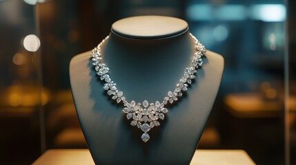 Diamond Necklace on Display