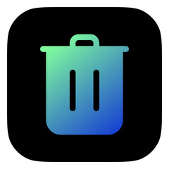 Editable vector delete trash recycle bin icon. Part of a big icon set family. Perfect for web and app interfaces, presentations, infographics, etc