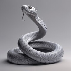 Fototapeta premium grey snake character,