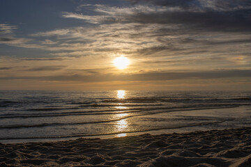 Obraz premium Sonnenuntergang in Wenningstedt Sylt