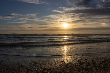 Obraz premium Sonnenuntergang in Wenningstedt Sylt