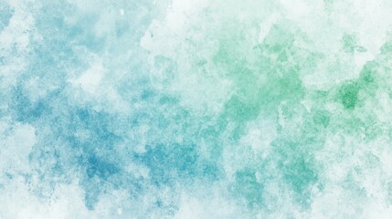 Obraz premium Abstract watercolor art with a blend of blue and green tones, creating a soothing and refreshing atmosphere.