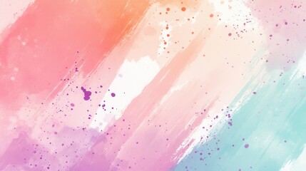 A vibrant abstract image with soft pastel brush strokes and splashes, creating a dynamic and artistic atmosphere.