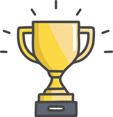 Golden shining trophy