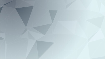 Gray geometric background, abstract triangles and polygon shapes in a 3D design.