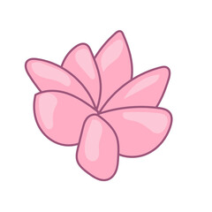 Doodle Flower cartoon Icon. Abstract Bright Domestic Floral Plant Decorative Element Symbol Silhouette. 