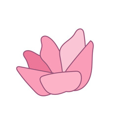 Doodle Flower cartoon Icon. Abstract Bright Domestic Floral Plant Decorative Element Symbol Silhouette. 