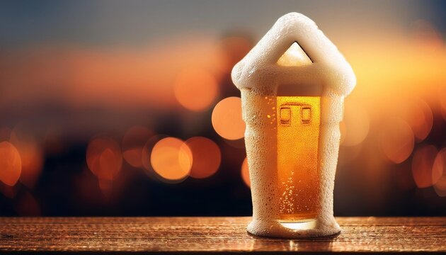 Beer Glass Shaped Like a House