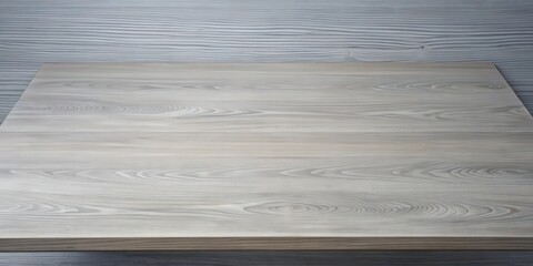 Top view of a gray painted plywood surface wooden table, perfect as a desk background