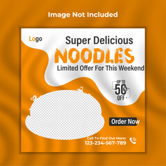 Editable Layout design and vector illustration for marketing on social media. Food Social media templates for promotions. food banner social media post template ads and free vector. 