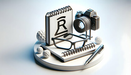 3D Border Frame with Gears and Upward Arrow Symbolizing Growth Concept on White Background - Copy Space for Text or Graphics - Business Expansion Mechanism Design