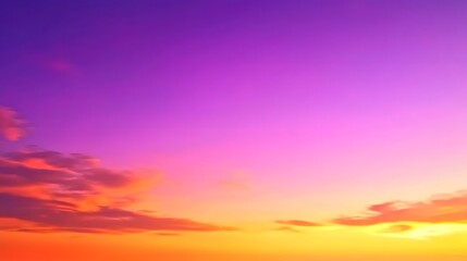 Fototapeta premium Vibrant Sunset Sky Wallpaper, Purple Golden Hues, Enchanting Design Backdrop, Copy Space for Text Images