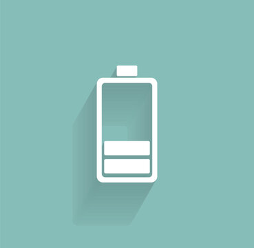 recommend clip art: Vector icon of white color with shadow on gray-green background