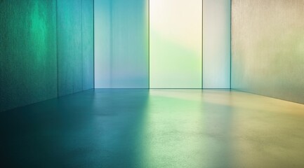 room wall gallery floor space minimalist spotlights beams exhibition foreground empty lamps simple architecture bulbs spot gradient texture design layout business interior office illustration 3d paint