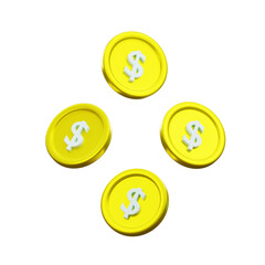 Obraz premium 3d illustration Dollar Coin Currency