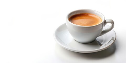 Obraz premium cup of fresh espresso on a white background