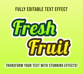 Editable text effects with Fresh Fruit theme, Customizable and Ready to Use.