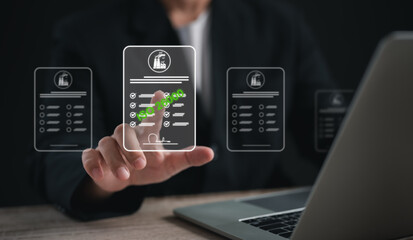 digital interface showcases ISO certification for factories, comprehensive customer feedback, and...