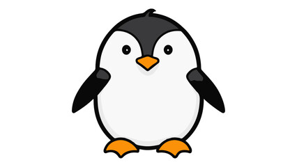 cute little simple penguin illustration