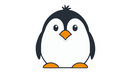 little cute fat penguin vector illustration sign/icon/symbol 