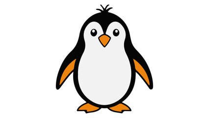 penguin cartoon simple illustration vector