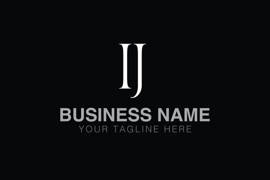 IJ I ij initial logo | initial based abstract modern minimal creative logo, vector template image. luxury logotype logo, real estate homie logo. typography logo. initials logo