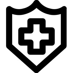 shield black outline icon