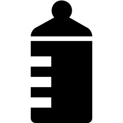 bottle black solid icon