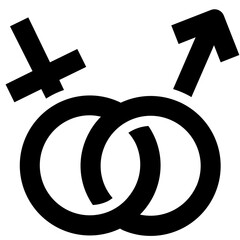 gender black solid icon