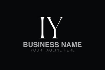 IY I iy initial logo | initial based abstract modern minimal creative logo, vector template image. luxury logotype logo, real estate homie logo. typography logo. initials logo