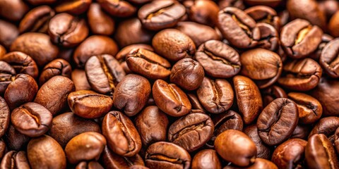 Close-up of freshly roasted coffee beans