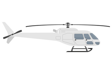 helicopter flat style vector illustration isolated on white background