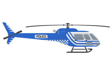 helicopter flat style vector illustration isolated on white background