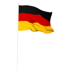 Vector illustration of wavy Germany flag on transparent background