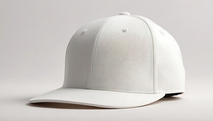 White baseball caps mock up a gray background. For branding and advertising.14