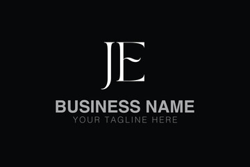 JE J je initial logo | initial based abstract modern minimal creative logo, vector template image. luxury logotype logo, real estate homie logo. typography logo. initials logo