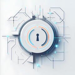 Illustration conceptuelle de la cybersécurité et de la protection des données numériques.