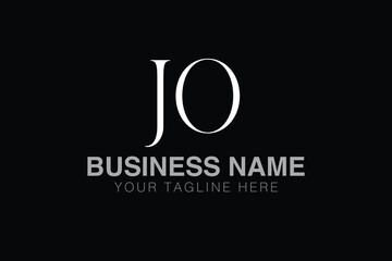 JO J jo initial logo | initial based abstract modern minimal creative logo, vector template image. luxury logotype logo, real estate homie logo. typography logo. initials logo