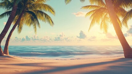 Obraz premium Tropical Beach Sunset